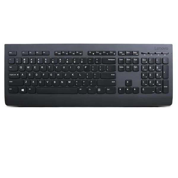 Клавиатура мембранная Lenovo Professional 108key, WL, EN/UK/RU, черный