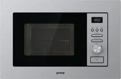 Печь Gorenje микроволновая, встраиваемая, 20л, 800Вт, гриль, дисплей, нерж фото