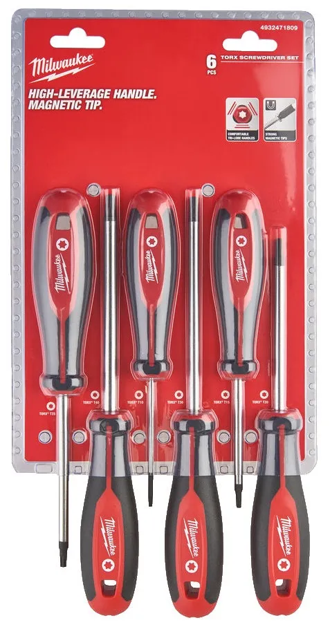 Набір викруток магнітних MILWAUKEE з тригранною рукояткою TORX (6шт) цена в Украине